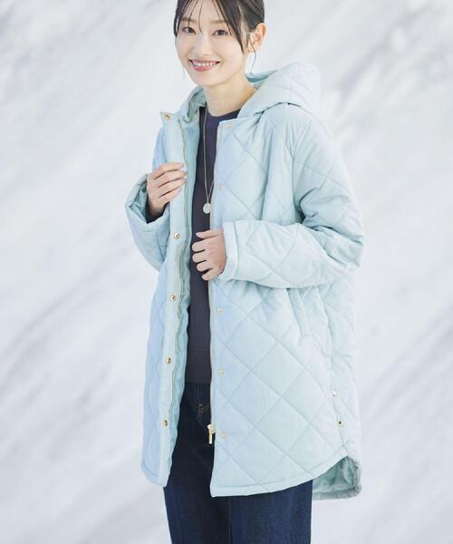 Dessin（デッサン）の「【2WAY/洗える】中綿キルトコート（その他アウター・レディース・ホワイト系/ブラウン系/サックスブルー・01/02/03）」の3枚目の写真