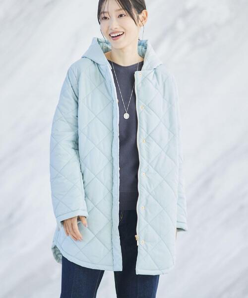 Dessin（デッサン）の「【2WAY/洗える】中綿キルトコート（その他アウター・レディース・ホワイト系/ブラウン系/サックスブルー・01/02/03）」の6枚目の写真