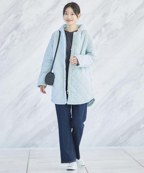 Dessin（デッサン）の「【2WAY/洗える】中綿キルトコート（その他アウター・レディース・ホワイト系/ブラウン系/サックスブルー・01/02/03）」の9枚目の写真