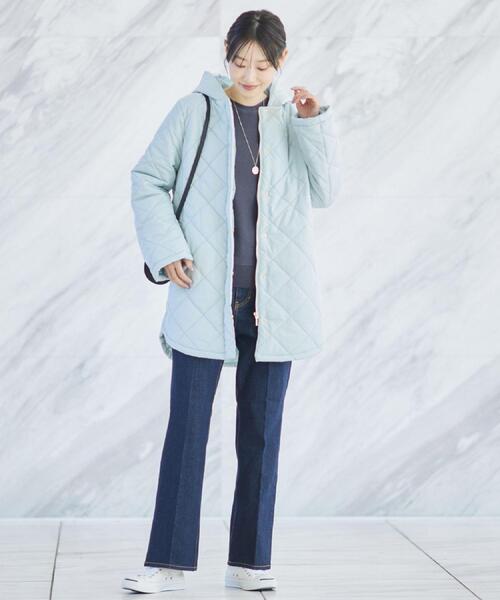 Dessin（デッサン）の「【2WAY/洗える】中綿キルトコート（その他アウター・レディース・ホワイト系/ブラウン系/サックスブルー・01/02/03）」の10枚目の写真