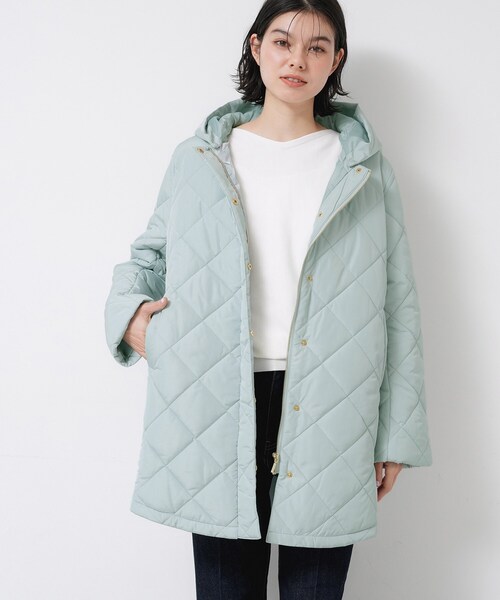 Dessin（デッサン）の「【2WAY/洗える】中綿キルトコート（その他アウター・レディース・ホワイト系/ブラウン系/サックスブルー・01/02/03）」の12枚目の写真