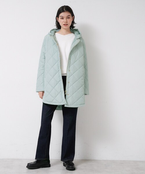 Dessin（デッサン）の「【2WAY/洗える】中綿キルトコート（その他アウター・レディース・ホワイト系/ブラウン系/サックスブルー・01/02/03）」の14枚目の写真