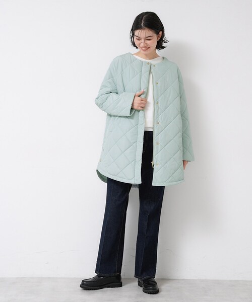 Dessin（デッサン）の「【2WAY/洗える】中綿キルトコート（その他アウター・レディース・ホワイト系/ブラウン系/サックスブルー・01/02/03）」の17枚目の写真