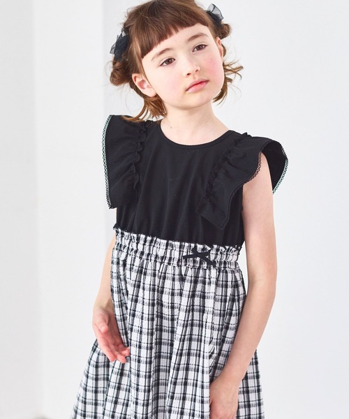 セール】【速乾、接触冷感】【姉妹でお揃い】モノトーンチェック