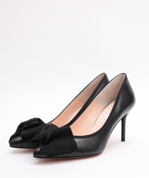 SEVEN TWELVE THIRTY(セヴントゥエルヴサーティー)の「LovelyWalkプラス ポインテッドリボンパンプス(パンプス・レディース・ブラック×ホワイト/ベージュ系その他/ブラック・22cm/22.5cm/23cm/23.5cm/24cm/24.5cm)」の5枚目の写真