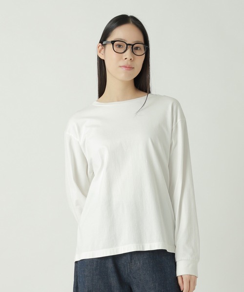 ZUCCa（ズッカ）の「GARMENT DYE T / カットソー（Tシャツ/カットソー・レディース・ホワイト/ダークグレー/ブルー・S size/M size/XL）」の2枚目の写真