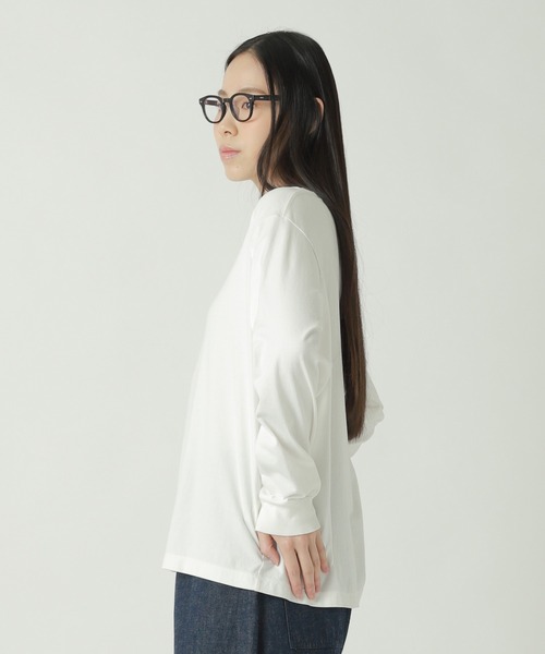 ZUCCa（ズッカ）の「GARMENT DYE T / カットソー（Tシャツ/カットソー・レディース・ホワイト/ダークグレー/ブルー・S size/M size/XL）」の4枚目の写真