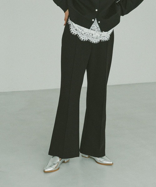 GLOBAL WORK(グローバルワーク)の「ダンボールフレアパンツ/636480(スウェットパンツ・レディース・ブラック/ブラウン/ベージュ/グレー・SMALL/LARGE/MEDIUM)」の1枚目の写真