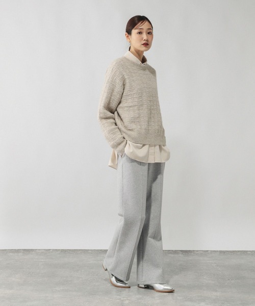 GLOBAL WORK(グローバルワーク)の「ダンボールフレアパンツ/636480(スウェットパンツ・レディース・ブラック/ブラウン/ベージュ/グレー・SMALL/LARGE/MEDIUM)」の8枚目の写真