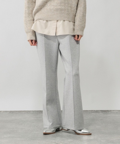 GLOBAL WORK(グローバルワーク)の「ダンボールフレアパンツ/636480(スウェットパンツ・レディース・ブラック/ブラウン/ベージュ/グレー・SMALL/LARGE/MEDIUM)」の9枚目の写真