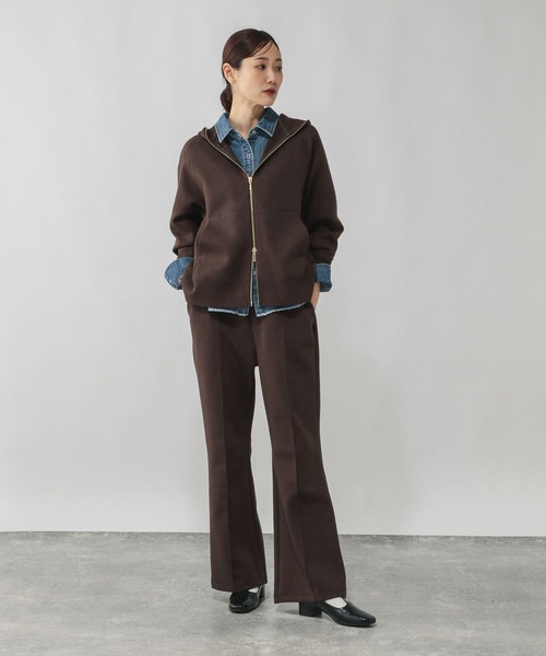 GLOBAL WORK(グローバルワーク)の「ダンボールフレアパンツ/636480(スウェットパンツ・レディース・ブラック/ブラウン/ベージュ/グレー・SMALL/LARGE/MEDIUM)」の16枚目の写真