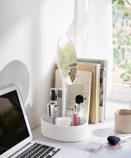 BIRTHDAY BAR（バースデイバー）の「【tower タワー】高さと角度が調節できる収納付きスタンドミラー（ミラー・レディース・ホワイト・0）」の21枚目の写真