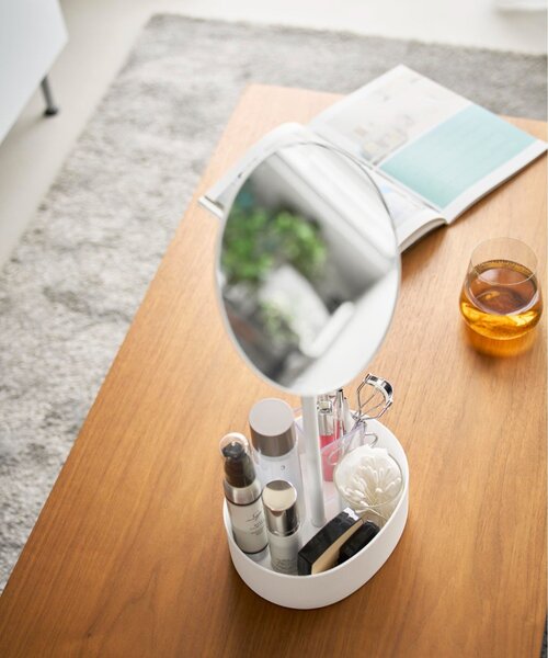 BIRTHDAY BAR（バースデイバー）の「【tower タワー】高さと角度が調節できる収納付きスタンドミラー（ミラー・レディース・ホワイト・0）」の15枚目の写真