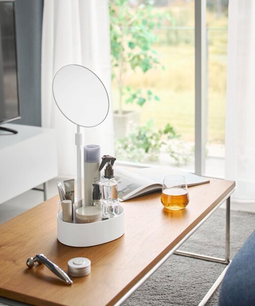 BIRTHDAY BAR（バースデイバー）の「【tower タワー】高さと角度が調節できる収納付きスタンドミラー（ミラー・レディース・ホワイト・0）」の13枚目の写真