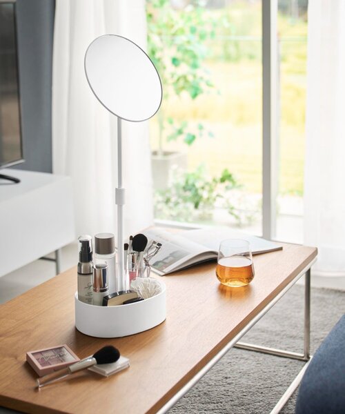 BIRTHDAY BAR（バースデイバー）の「【tower タワー】高さと角度が調節できる収納付きスタンドミラー（ミラー・レディース・ホワイト・0）」の12枚目の写真