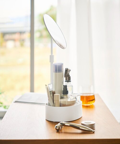 BIRTHDAY BAR（バースデイバー）の「【tower タワー】高さと角度が調節できる収納付きスタンドミラー（ミラー・レディース・ホワイト・0）」の11枚目の写真