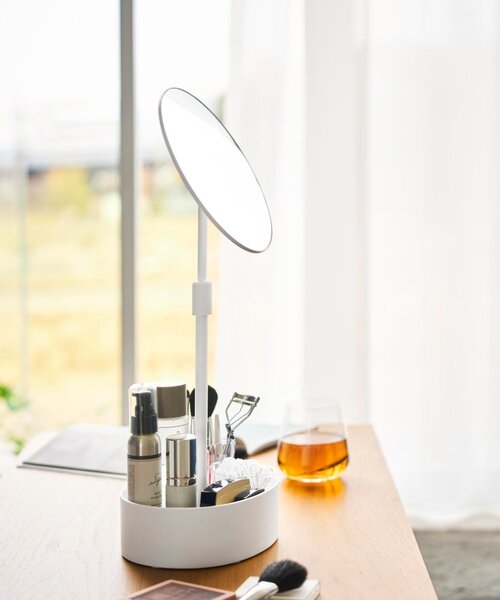 BIRTHDAY BAR（バースデイバー）の「【tower タワー】高さと角度が調節できる収納付きスタンドミラー（ミラー・レディース・ホワイト・0）」の10枚目の写真