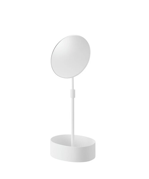 BIRTHDAY BAR（バースデイバー）の「【tower タワー】高さと角度が調節できる収納付きスタンドミラー（ミラー・レディース・ホワイト・0）」の5枚目の写真