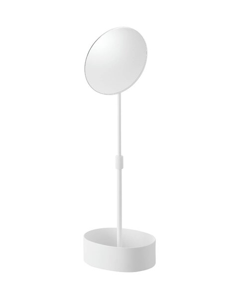 BIRTHDAY BAR（バースデイバー）の「【tower タワー】高さと角度が調節できる収納付きスタンドミラー（ミラー・レディース・ホワイト・0）」の2枚目の写真