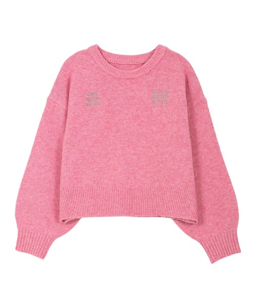 KOBE LETTUCE(コウベレタス)の「ロゴ刺繍ニットトップス(ニット/セーター・レディース・ネイビー/ピンク/グレー・M)」の15枚目の写真