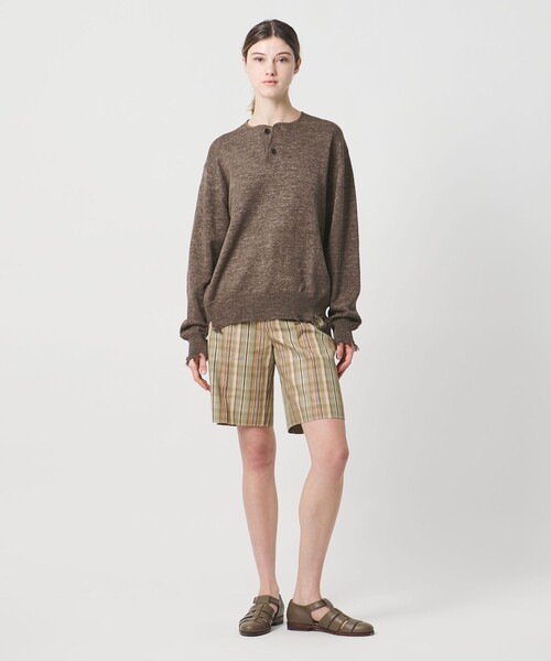 LOEFF(ロエフ)の「<LOEFF>ダメージ ヘンリーネック ニット UNISEX(ニット/セーター・レディース・ダークブラウン/ダークグレー・0/1/2)」の14枚目の写真