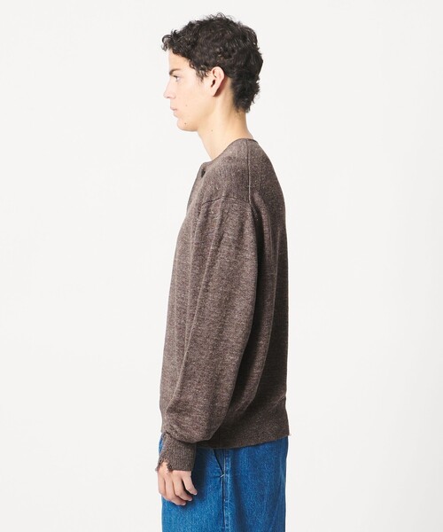 LOEFF(ロエフ)の「<LOEFF>ダメージ ヘンリーネック ニット UNISEX(ニット/セーター・レディース・ダークブラウン/ダークグレー・0/1/2)」の21枚目の写真