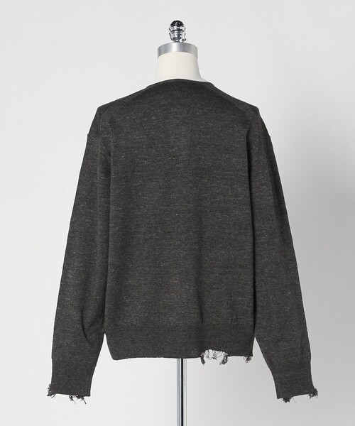 LOEFF（ロエフ）の「＜LOEFF＞ダメージ ヘンリーネック ニット UNISEX（ニット/セーター・レディース・ダークブラウン/ダークグレー・0/1/2）」の20枚目の写真