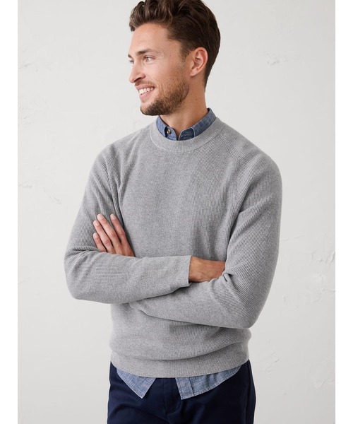 BANANA REPUBLIC FACTORY STORE（バナナリパブリック ファクトリーストア）の「BANANA REPUBLIC FACTORY STORE　　クラウドソフト リブ セーター（ニット/セーター・メンズ・グリーン/ピンク/ライトグレー/ダークグリーン・XL/L/M/S）」の2枚目の写真