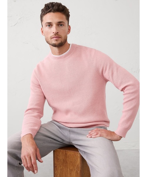 BANANA REPUBLIC FACTORY STORE（バナナリパブリック ファクトリーストア）の「BANANA REPUBLIC FACTORY STORE　　クラウドソフト リブ セーター（ニット/セーター・メンズ・グリーン/ピンク/ライトグレー/ダークグリーン・XL/L/M/S）」の4枚目の写真