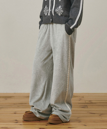 Velvet lace track pants MELANGE
