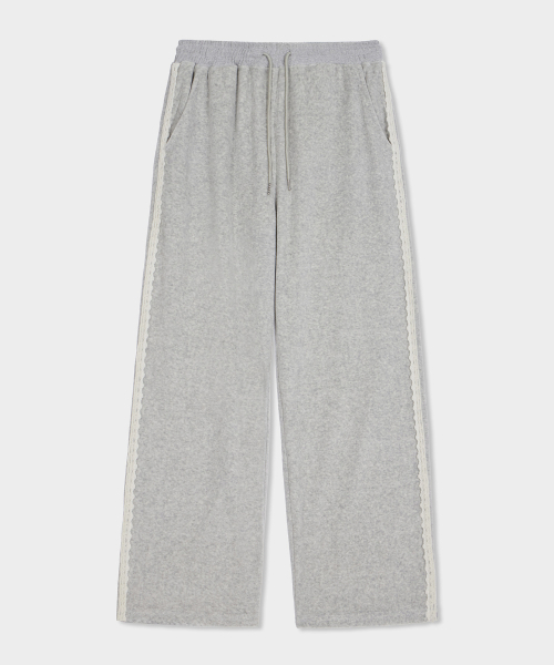 BELLOL（ベロエル）の「Velvet lace track pants MELANGE（スウェットパンツ・レディース・その他・FREE）」の5枚目の写真