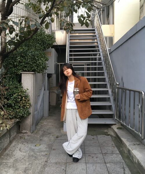 BELLOL（ベロエル）の「Velvet lace track pants MELANGE（スウェットパンツ・レディース・その他・FREE）」の3枚目の写真
