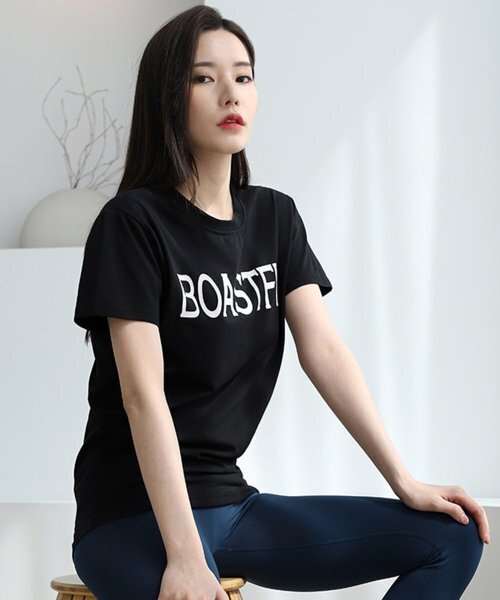 BOASTFIT(ボストピット)の「機能性トレーニング半袖Tシャツ ブラック(Tシャツ/カットソー・メンズ・その他・L/M)」の2枚目の写真