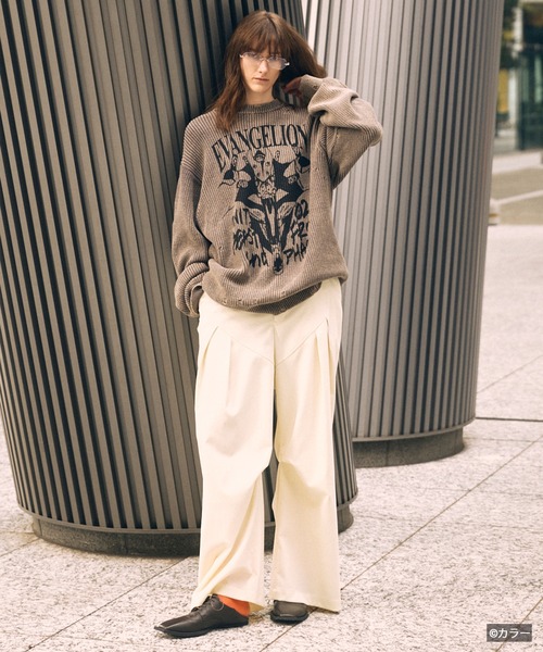 MAISON SPECIAL（メゾンスペシャル）の「《UNISEX》【EVANGELION for MAISON SPECIAL】Prime-Over Crew Neck Distressed Knit/「エヴァンゲリオン」プライムオーバークルーネックダメージニット【MAISON SPECIAL/メゾンスペシャル】（ニット/セーター・メンズ・その他2/その他1・1/2）」の6枚目の写真