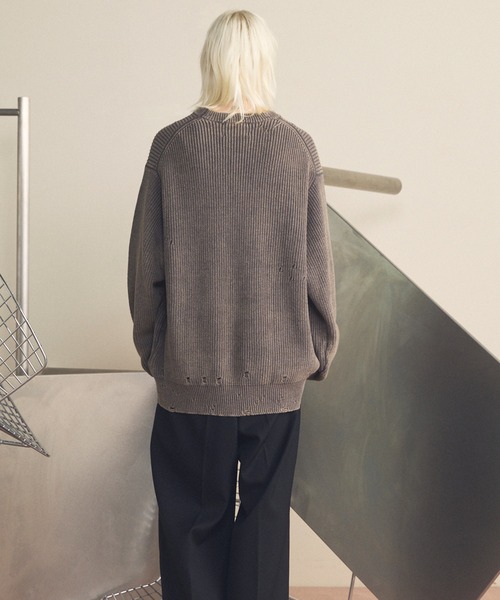 MAISON SPECIAL（メゾンスペシャル）の「《UNISEX》【EVANGELION for MAISON SPECIAL】Prime-Over Crew Neck Distressed Knit/「エヴァンゲリオン」プライムオーバークルーネックダメージニット【MAISON SPECIAL/メゾンスペシャル】（ニット/セーター・メンズ・その他2/その他1・1/2）」の11枚目の写真