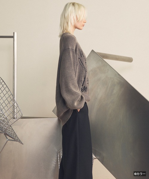 MAISON SPECIAL（メゾンスペシャル）の「《UNISEX》【EVANGELION for MAISON SPECIAL】Prime-Over Crew Neck Distressed Knit/「エヴァンゲリオン」プライムオーバークルーネックダメージニット【MAISON SPECIAL/メゾンスペシャル】（ニット/セーター・メンズ・その他2/その他1・1/2）」の10枚目の写真