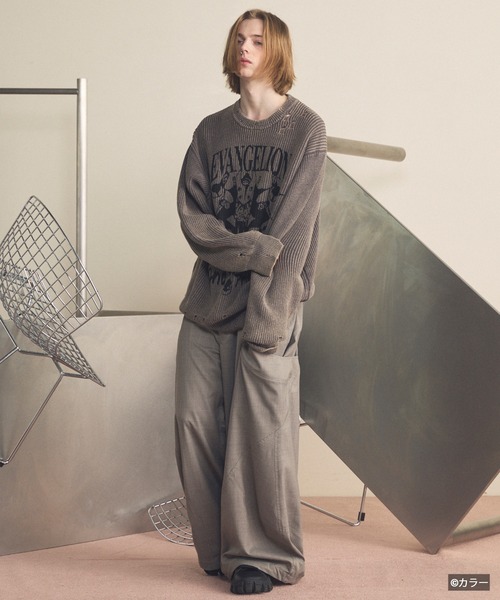 MAISON SPECIAL（メゾンスペシャル）の「《UNISEX》【EVANGELION for MAISON SPECIAL】Prime-Over Crew Neck Distressed Knit/「エヴァンゲリオン」プライムオーバークルーネックダメージニット【MAISON SPECIAL/メゾンスペシャル】（ニット/セーター・メンズ・その他2/その他1・1/2）」の8枚目の写真