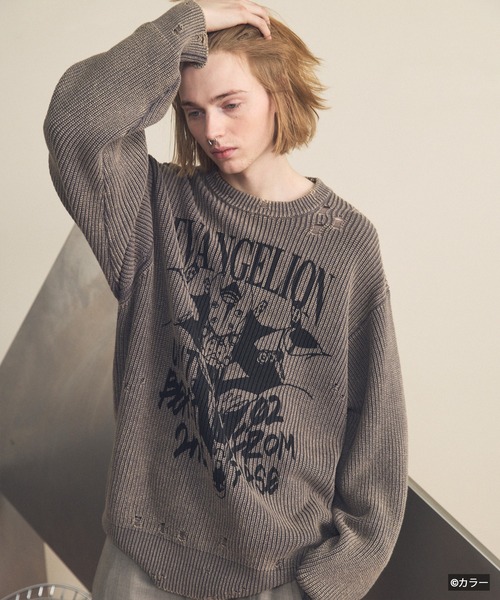 MAISON SPECIAL（メゾンスペシャル）の「《UNISEX》【EVANGELION for MAISON SPECIAL】Prime-Over Crew Neck Distressed Knit/「エヴァンゲリオン」プライムオーバークルーネックダメージニット【MAISON SPECIAL/メゾンスペシャル】（ニット/セーター・メンズ・その他2/その他1・1/2）」の16枚目の写真