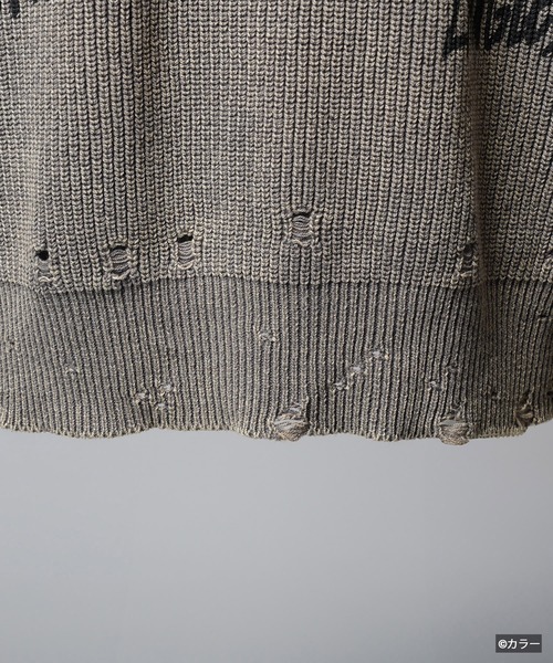 MAISON SPECIAL（メゾンスペシャル）の「《UNISEX》【EVANGELION for MAISON SPECIAL】Prime-Over Crew Neck Distressed Knit/「エヴァンゲリオン」プライムオーバークルーネックダメージニット【MAISON SPECIAL/メゾンスペシャル】（ニット/セーター・メンズ・その他2/その他1・1/2）」の22枚目の写真