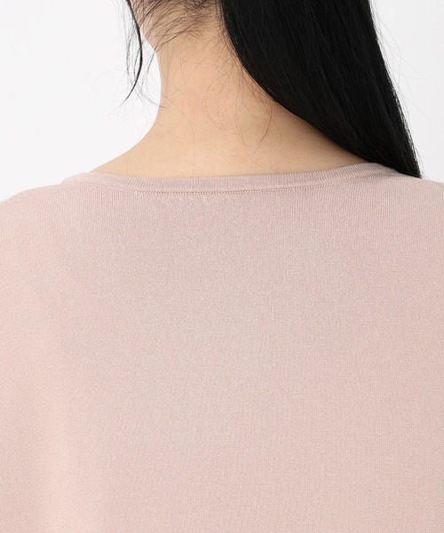 STRAWBERRY-FIELDS（ストロベリーフィールズ）の「エリシアストレッチ_オーガンジードッキングニット（ニット/セーター・レディース・ライトピンク/ネイビー/ブラック×ホワイト・2）」の8枚目の写真