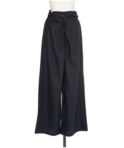 muller of yoshiokubo(ミュラーオブヨシオクボ)の「muller of yoshiokubo ミュラーオブヨシオクボ / RUSTIC LINEN TWIST PANTS ラスティックリネンツイストパンツ / MLS26409(その他パンツ・レディース・ホワイト/ブラック・36/38)」の2枚目の写真