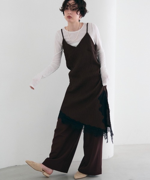 Trish(トリッシュ)の「レースキャミチュニック(ワンピース・レディース・ブラウン/ベージュ・MEDIUM)」の18枚目の写真