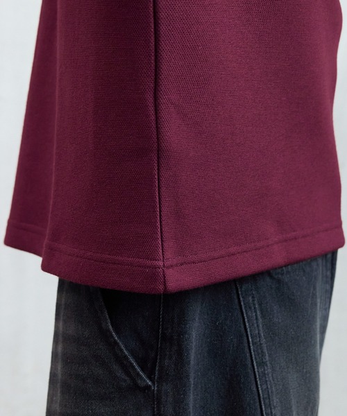 ROCHEM（ローシェン）の「ワンポイントロゴ刺繍鹿の子ポンチ長袖ポロシャツ【短丈】（ポロシャツ・メンズ・オフホワイト/ブラック/ワイン/ネイビー・XS/S/M/L）」の21枚目の写真