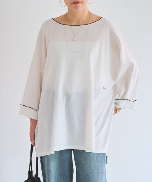 BEARDSLEY（ビアズリー）の「イニシャルメロープルオーバー（Tシャツ/カットソー・レディース・ブラック/ホワイト・FREE）」の13枚目の写真