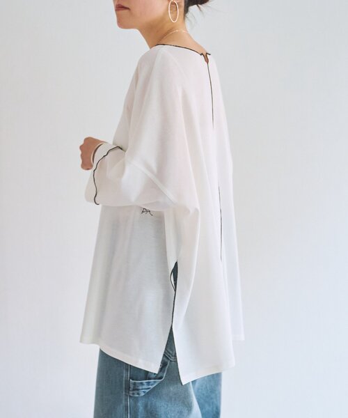 BEARDSLEY（ビアズリー）の「イニシャルメロープルオーバー（Tシャツ/カットソー・レディース・ブラック/ホワイト・FREE）」の14枚目の写真