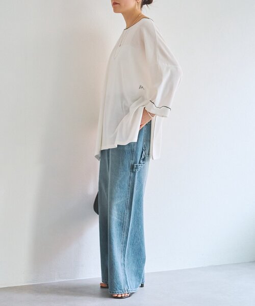 BEARDSLEY（ビアズリー）の「イニシャルメロープルオーバー（Tシャツ/カットソー・レディース・ブラック/ホワイト・FREE）」の18枚目の写真