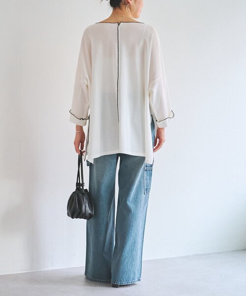 BEARDSLEY（ビアズリー）の「イニシャルメロープルオーバー（Tシャツ/カットソー・レディース・ブラック/ホワイト・FREE）」の19枚目の写真