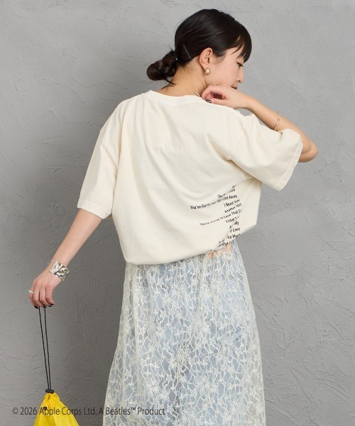 GOOD ROCK SPEED（グッドロックスピード）の「[GOOD ROCK SPEED/グッドロックスピード] 別注 THE BEATLES ロックプリントTシャツ(HELP!)（Tシャツ/カットソー・レディース・ベージュ・M/L/XL）」の6枚目の写真