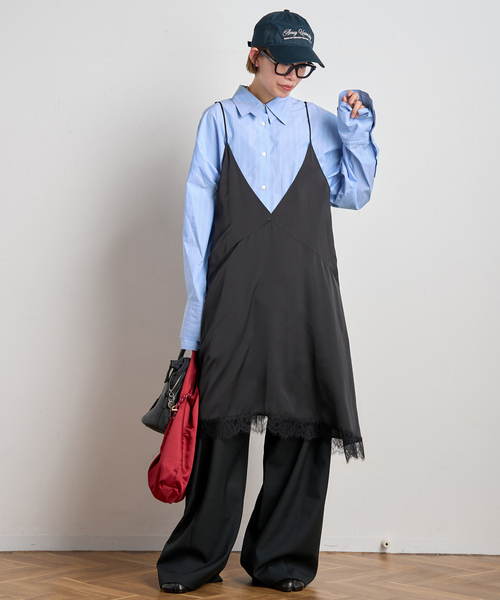 PROVOKE (プロヴォーク)の「【PROVOKE/プロヴォーク】layered big shirt(シャツ/ブラウス・レディース・ライトブルー/ホワイト・FREE)」の8枚目の写真
