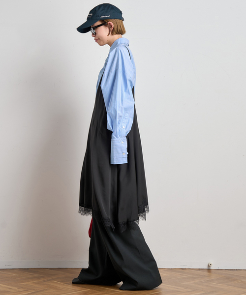 PROVOKE (プロヴォーク)の「【PROVOKE/プロヴォーク】layered big shirt(シャツ/ブラウス・レディース・ライトブルー/ホワイト・FREE)」の9枚目の写真